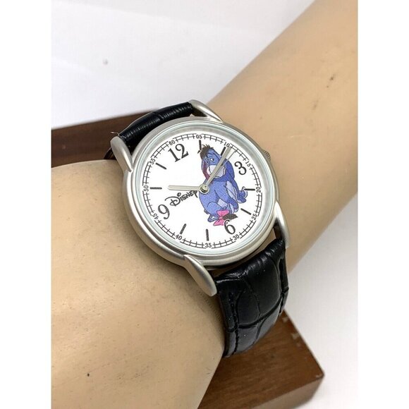 Disney Eeyore Women\'s Watch White Dial Quartz 35mm Black Leather Strap XWA4404 main image 5